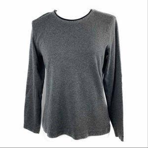Talbots Gray Long Sleeve Cotton Sweater Small